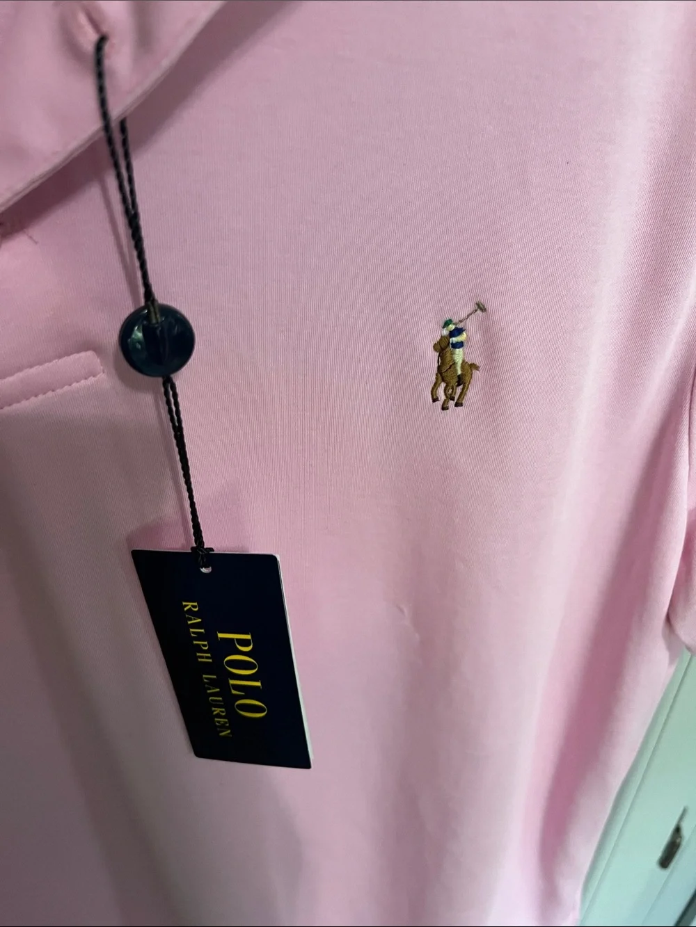 NWT Ralph Lauren Men’s Pink Polo Shirt with Embroidered Pony, medium